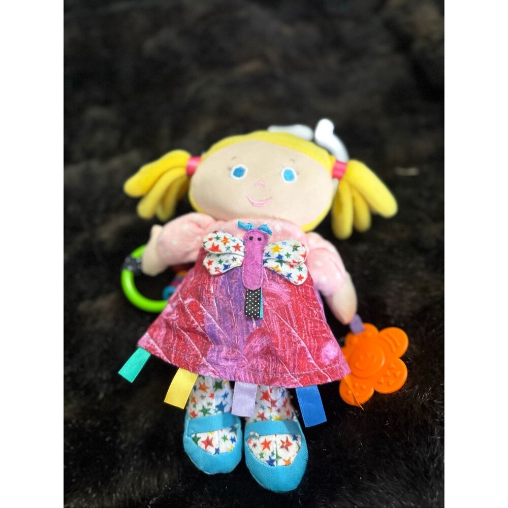 Eric Carle - Doll Lovey Rattle - 2012 - Kids Preferred - Blonde Hair Blue Eyes